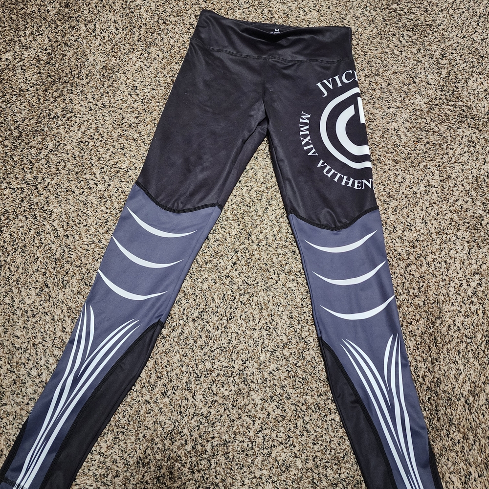 Black and Gray Graphic Leggings